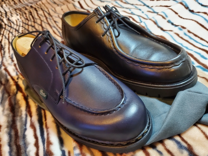 paraboot chambord 藍色微開箱
