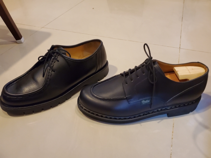 paraboot chambord 藍色微開箱