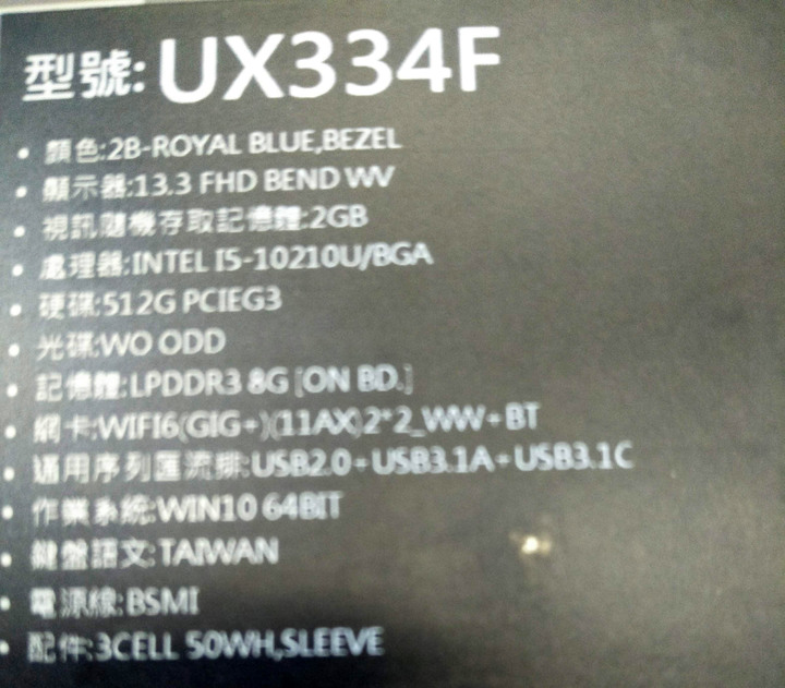ZenBook 13 UX334 皇家藍小小惹人愛