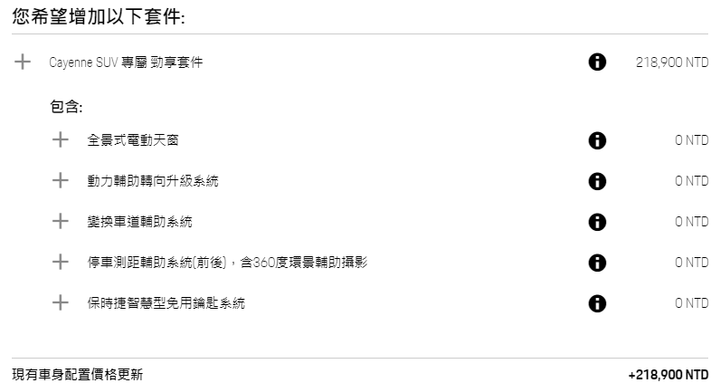 Cayenne 本來就是夢想,看到升級菜單更心動!