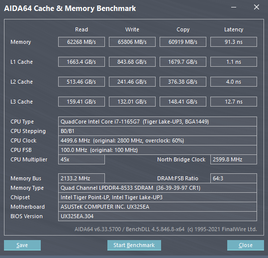 Zenbook 13 OLED 11代 Intel UX325 硬盤升級+不專業性能評測＋輕度遊戲