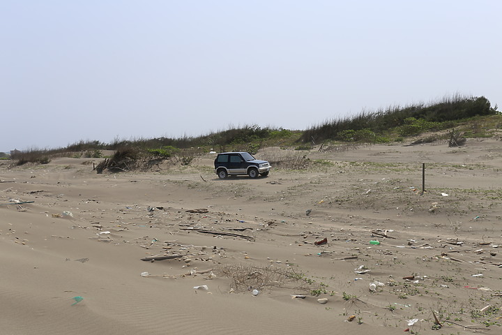1代RAV4:都會休旅車打卡景點-竹圍海灘沙丘