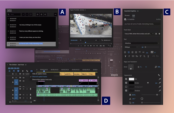 Adobe 針對影片創作者需求推出多個更新 加速字幕/特效導入效率