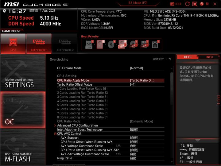 MSI MEG Z590 ACE 主機板開箱實測  以冷靜發揮效能的實力選手