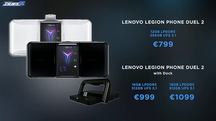 Lenovo Legion Phone Duel 2發表|內建雙風扇、操控多達「八指」!