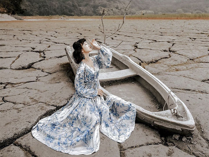 何時迎來雨神的眷顧?日月潭水位低點,竟成另類蒼涼美景