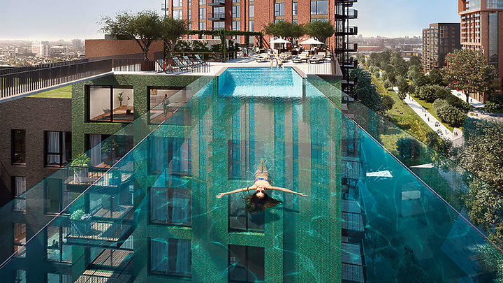 【風格】超現實「天池」凌霄35米, 全球首座懸空透明Sky Pool 於倫敦開幕