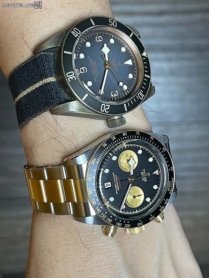 點我看大圖 TUDOR BLACK BAY CHRONO S&G 黑與白之外的金熊貓