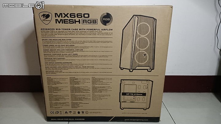 點我看大圖 COUGAR美洲獅 MX660 Mesh RGB 開箱心得