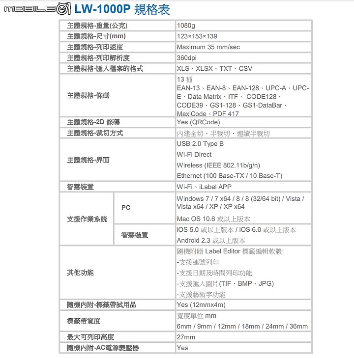 [開箱] Epson LW-1000P [標籤機] 6mm~36mm