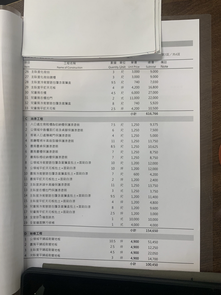 裝潢估價