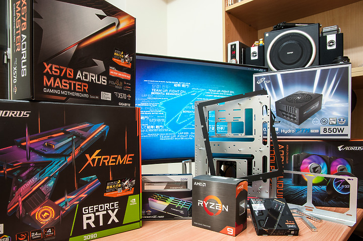 點我看大圖 「5950X/RTX3090/ATX Open Case」 - 組裝留念紀錄文。