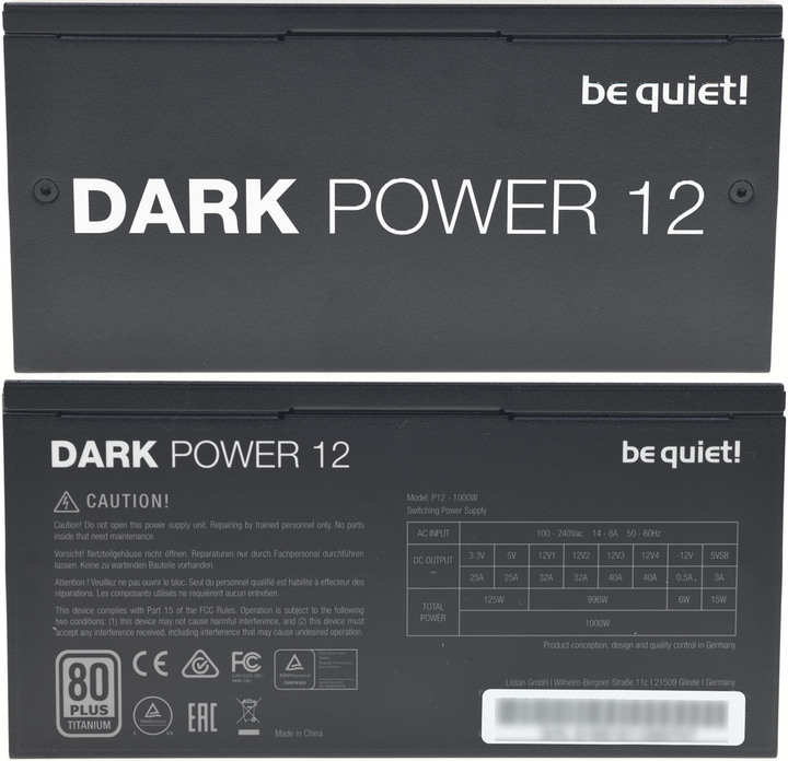 be quiet! DARK POWER 12 1000W鈦金全模組化電源開箱