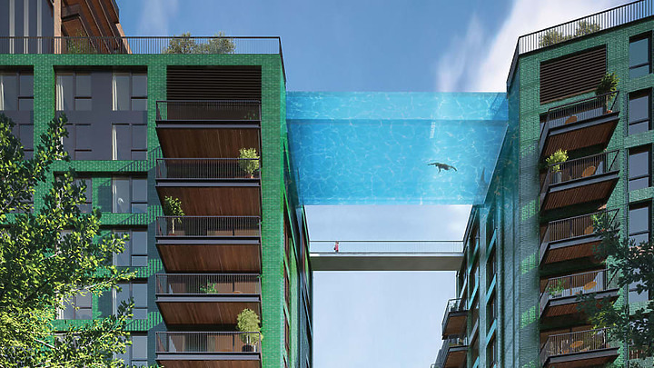 【風格】超現實「天池」凌霄35米, 全球首座懸空透明Sky Pool 於倫敦開幕