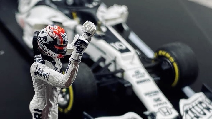 spark 1/43 gasly 2020 monza 首勝紀念版開箱 (圖少微開箱)