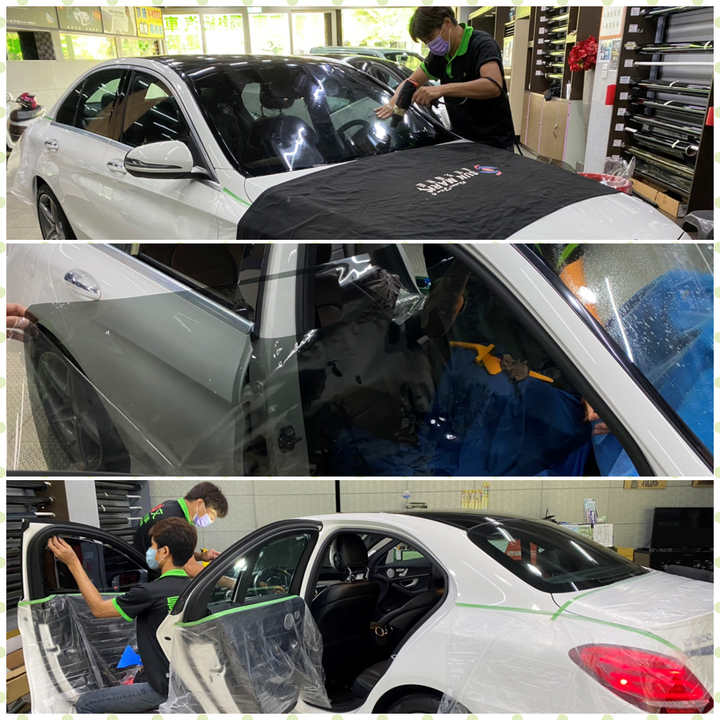 Benz C300隔熱紙分享