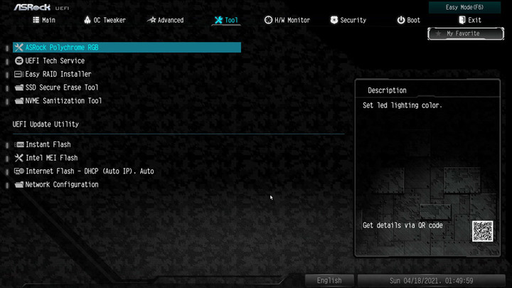 ASRock Z590 STEEL LEGEND WiFi 6E UEFI+APP介紹篇