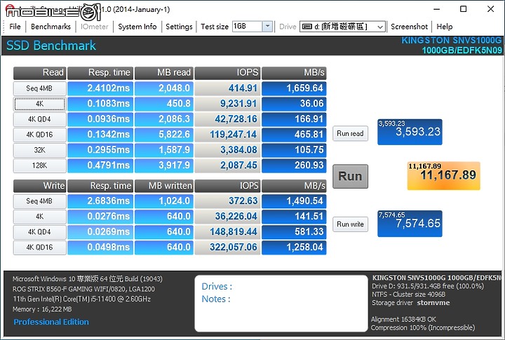 點我看大圖 Kingston NV1 SSD 1TB 開箱 & 外接 USB 3.2 Gen2x2 測試
