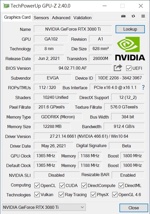 EVGA GeForce RTX 3080 Ti FTW3 ULTRA GAMING 顯示卡開箱實測 以超頻設定帶來更高顯示效能
