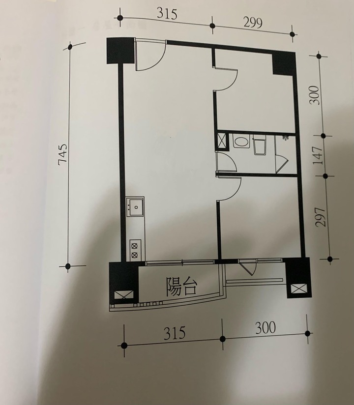 室內空間14坪(不含陽台)擺設方式