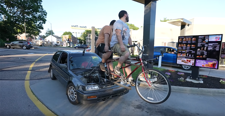 地表最環保的Honda腳踏車成功買到麥當勞得來速!