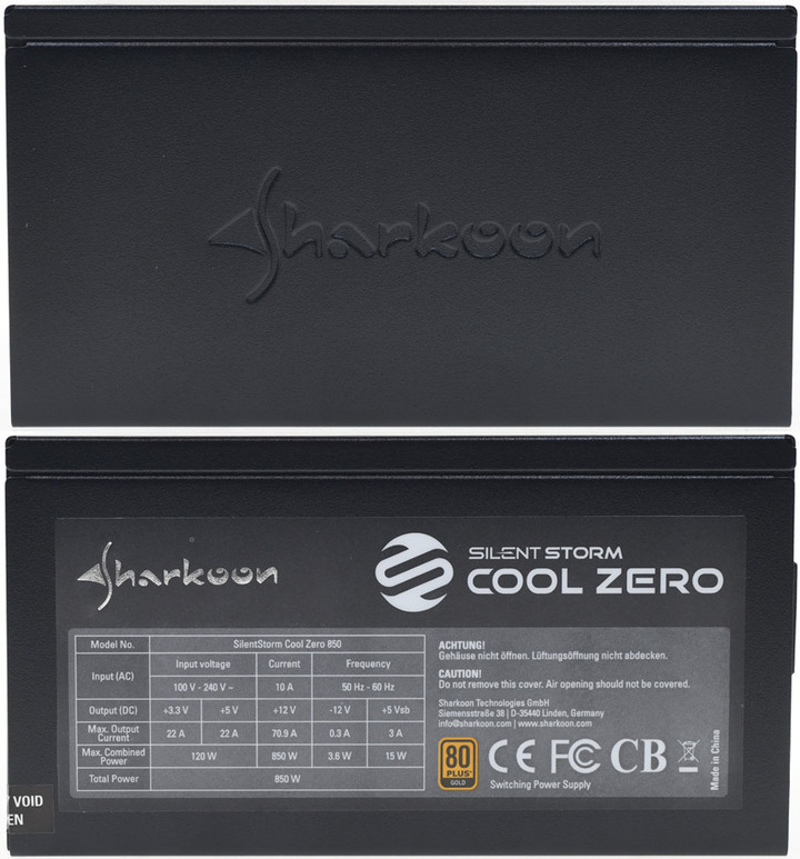 Sharkoon SILENT STORM COOL ZERO 850W金牌全模組化電源開箱