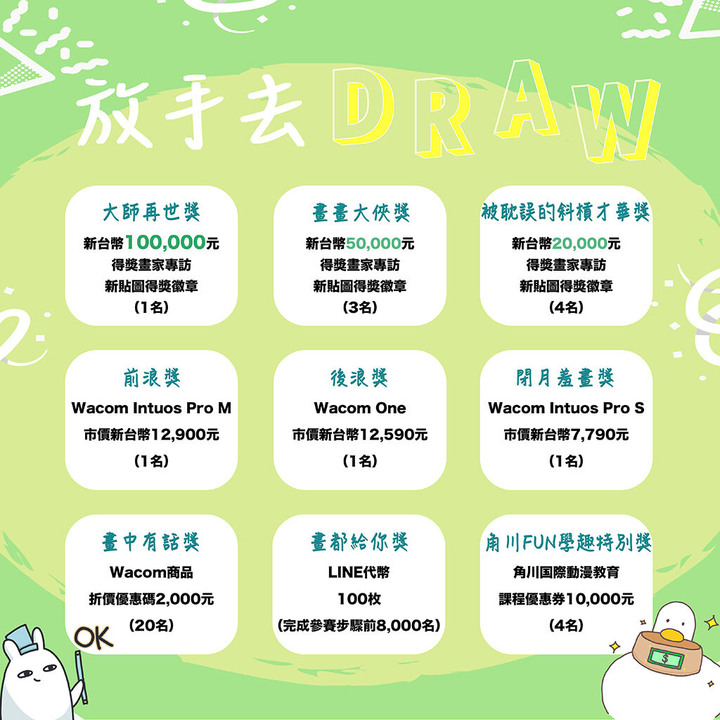 #情報 LINE 2021放手去Draw貼圖大賽 最高獎金10萬
