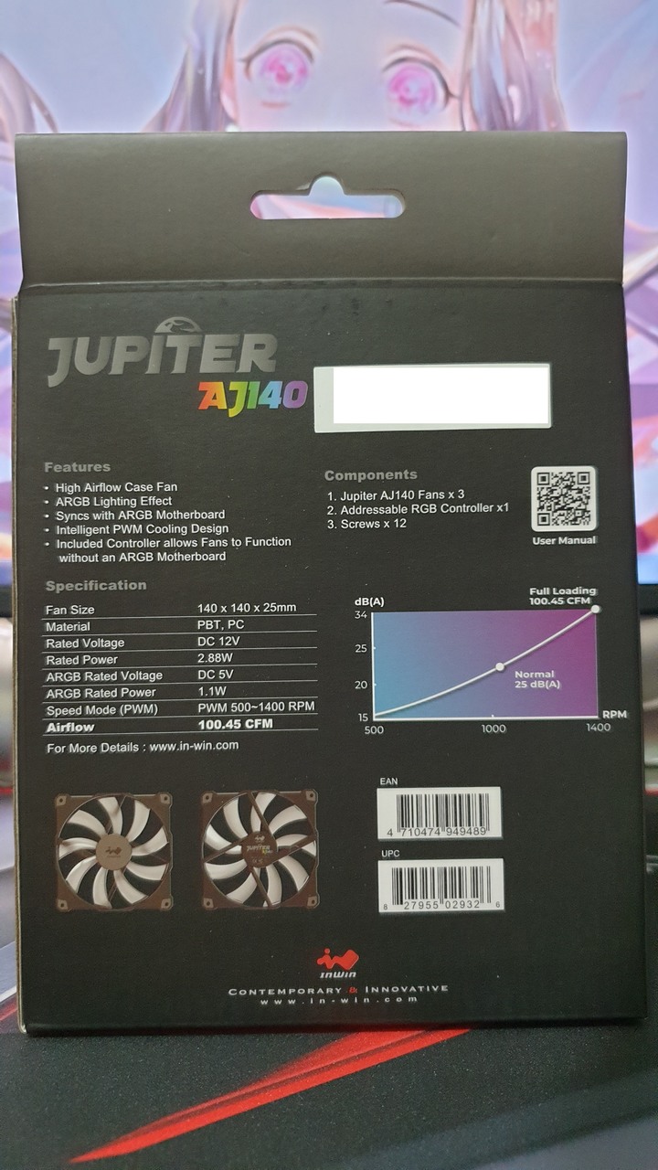 【不專業開箱】InWin Jupiter AJ140 ARGB風扇