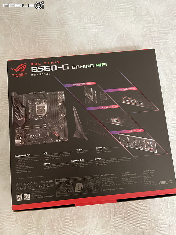 信仰的M板 ROG STRIX B560-G WIFI MATX 開箱