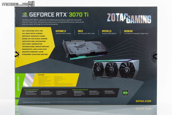 ZOTAC Gaming GEFORCE RTX 3070 Ti AMP HOLO 顯示卡開箱實測 全面升級的中階性能選擇