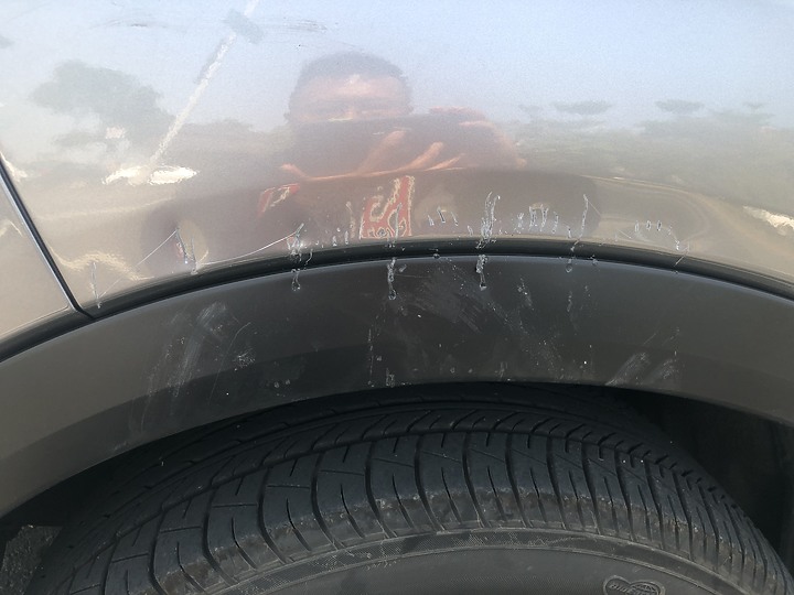 點我看大圖 EC硬梆梆不怕車碰車~但是怕惡犬啊