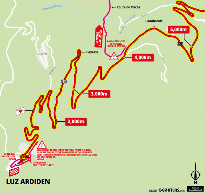 2021環法自行車賽 第18站 Pau > Luz Ardiden 129.7 km