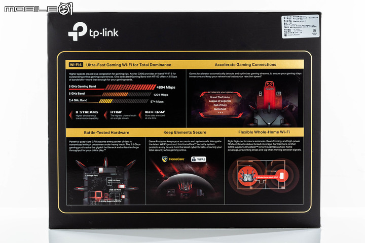 TP-Link Archer GX90 WiFi 6 電競路由器開箱體驗 居家防疫時期的必備網路良藥