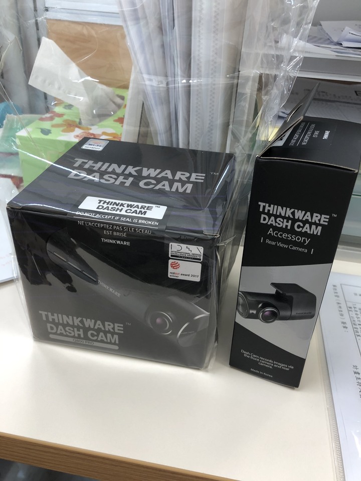 THINKWARE Q800 PRO前後鏡頭行車記錄器之~不專業開箱