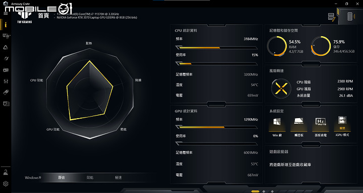ASUS TUF Dash F15測試報告 設計翻新、輕薄化的軍規電競筆電