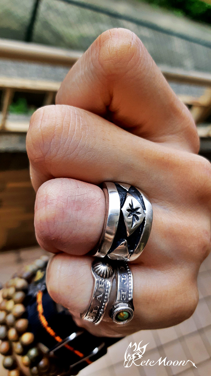 Mexico-圖騰厚實銀戒