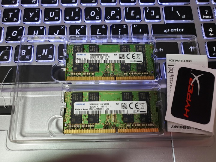 點我看大圖 Creator 17 升級 HyperX Impact DDR4 3200 64GB