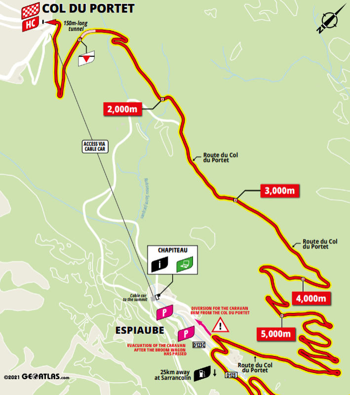 2021環法自行車賽 第17站 Muret > Saint-Lary-Soulan Col du Portet 178.4 km