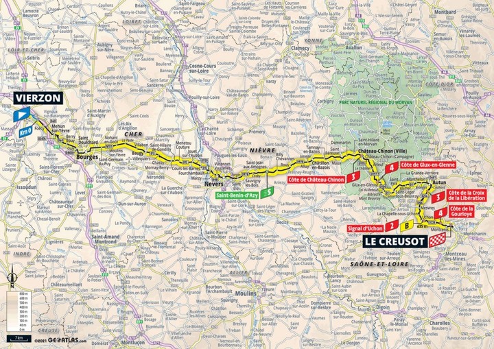 2021環法自行車賽 第7站 Vierzon > Le Creusot 249.1 km