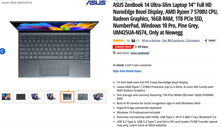 Zenbook 選擇請益