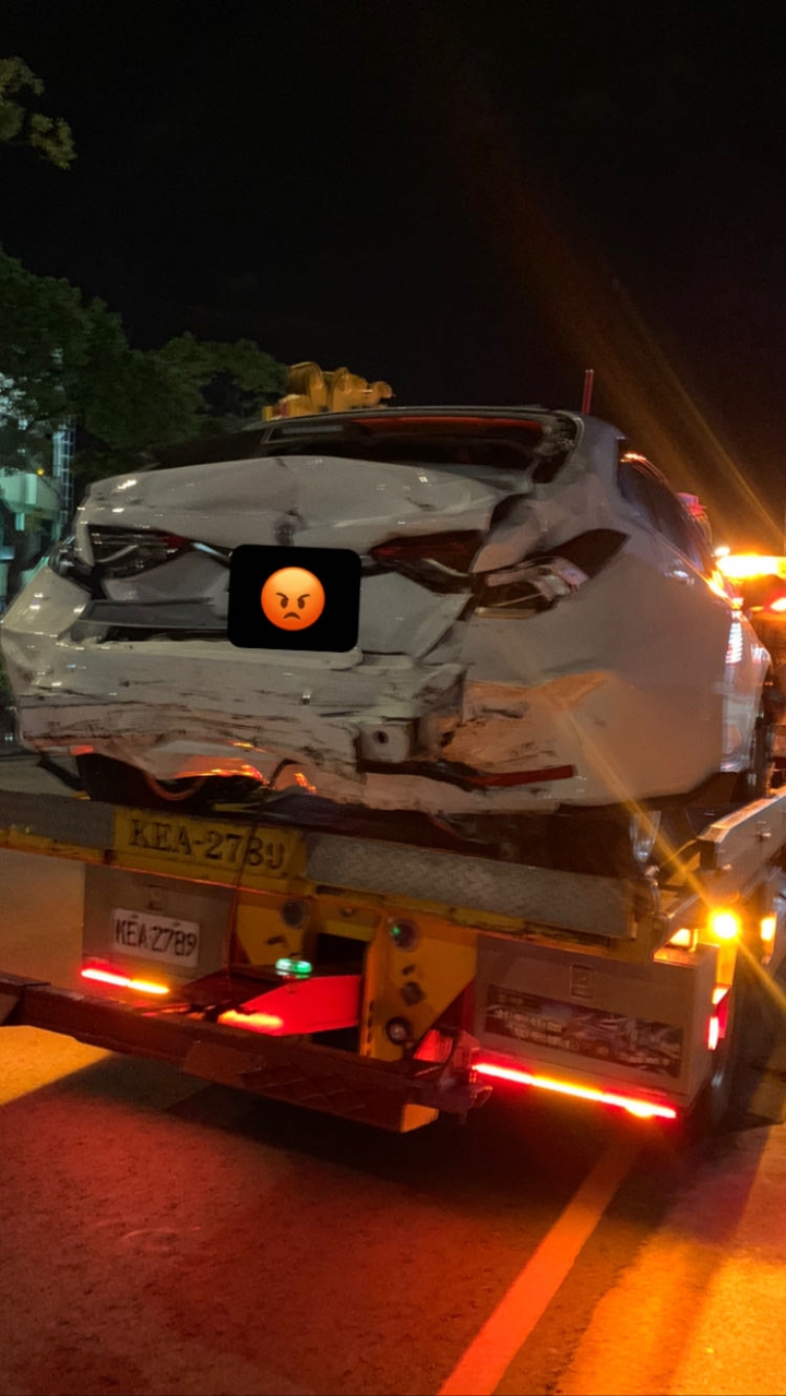 牽車兩個月被後車追撞