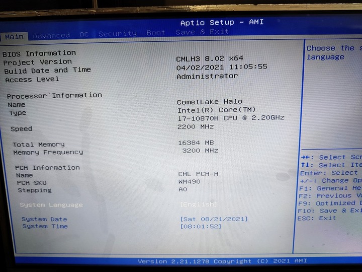 占美小電腦i7-10870H + 自改BIOS