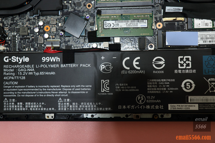 點我看大圖 技嘉 AORUS 15P 極速神鷹 電競筆電 開箱-3080顯卡電競、240Hz螢幕更新