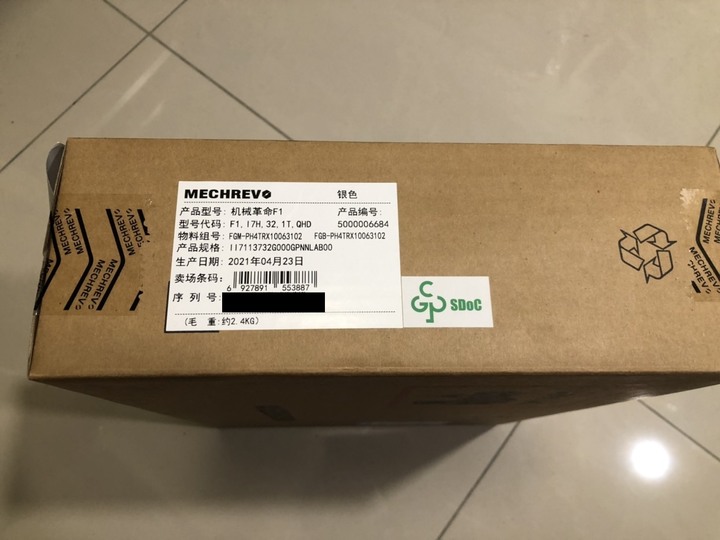[不專業多圖開箱] 終於入手理想規格的筆電機械格命F1官方頂規，找超久