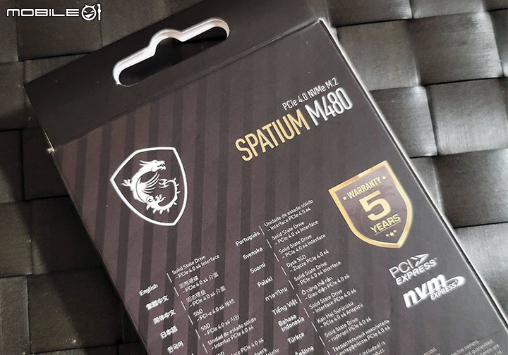 點我看大圖 PCIe Gen4 SSD 衝一波!MSI Spatium M480 入手心得分享