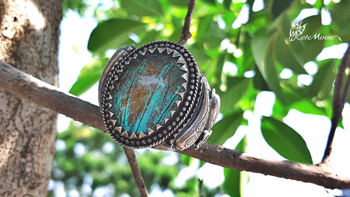 Juvenilia-Paisley Ring藍閃蝶羽翅銀戒