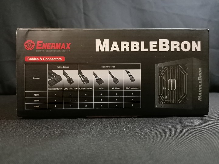 安耐美ENERMAX MarbleBron 銅競魔550W 銅牌半模組電源 開箱無測試