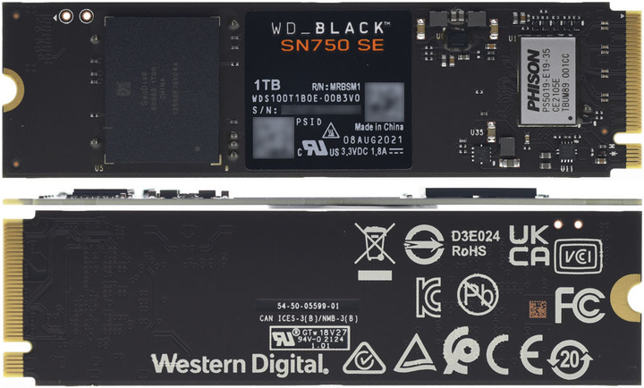 WD_BLACK SN750 SE NVMe 1TB SSD開箱簡測