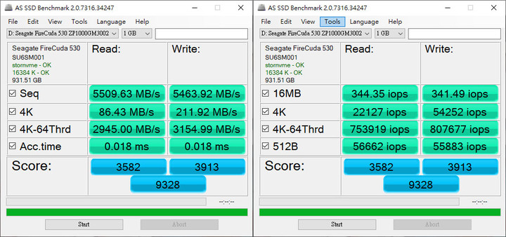 Seagate FireCuda 530 1TB散熱片版NVMe SSD開箱簡測
