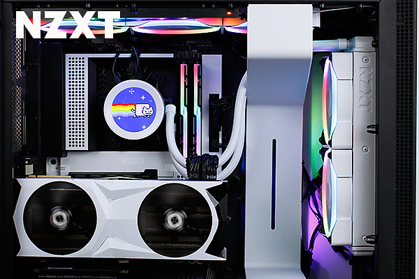 全新NZXT Kraken Z73 RGB White登上白雪之巔，LCD外掛Aer RGB2，還是全白！